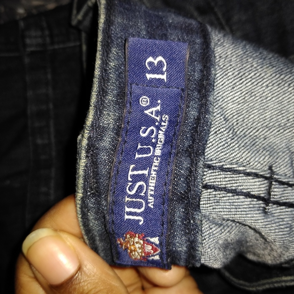 Blue skinny jeans